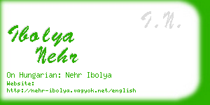 ibolya nehr business card